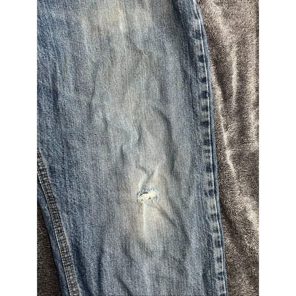 Cinch Up Men’s Jeans 35x32 Distressed Medium Wash Straight Leg Cowboy Denim